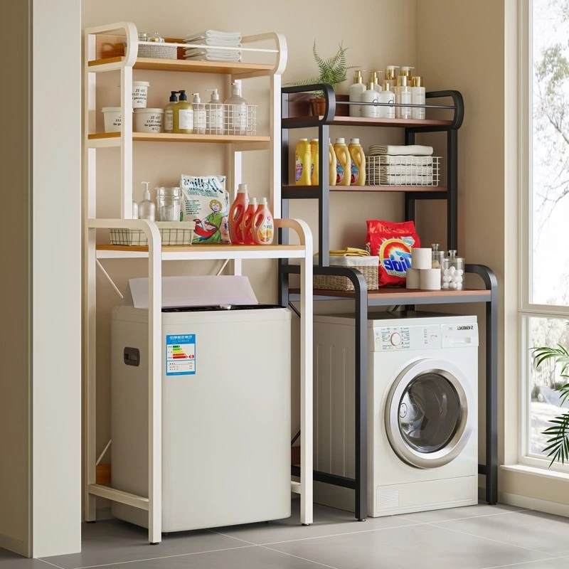洗衣机上方架子置物架波轮滚筒翻盖上面的储物架卫生间阳台收纳架