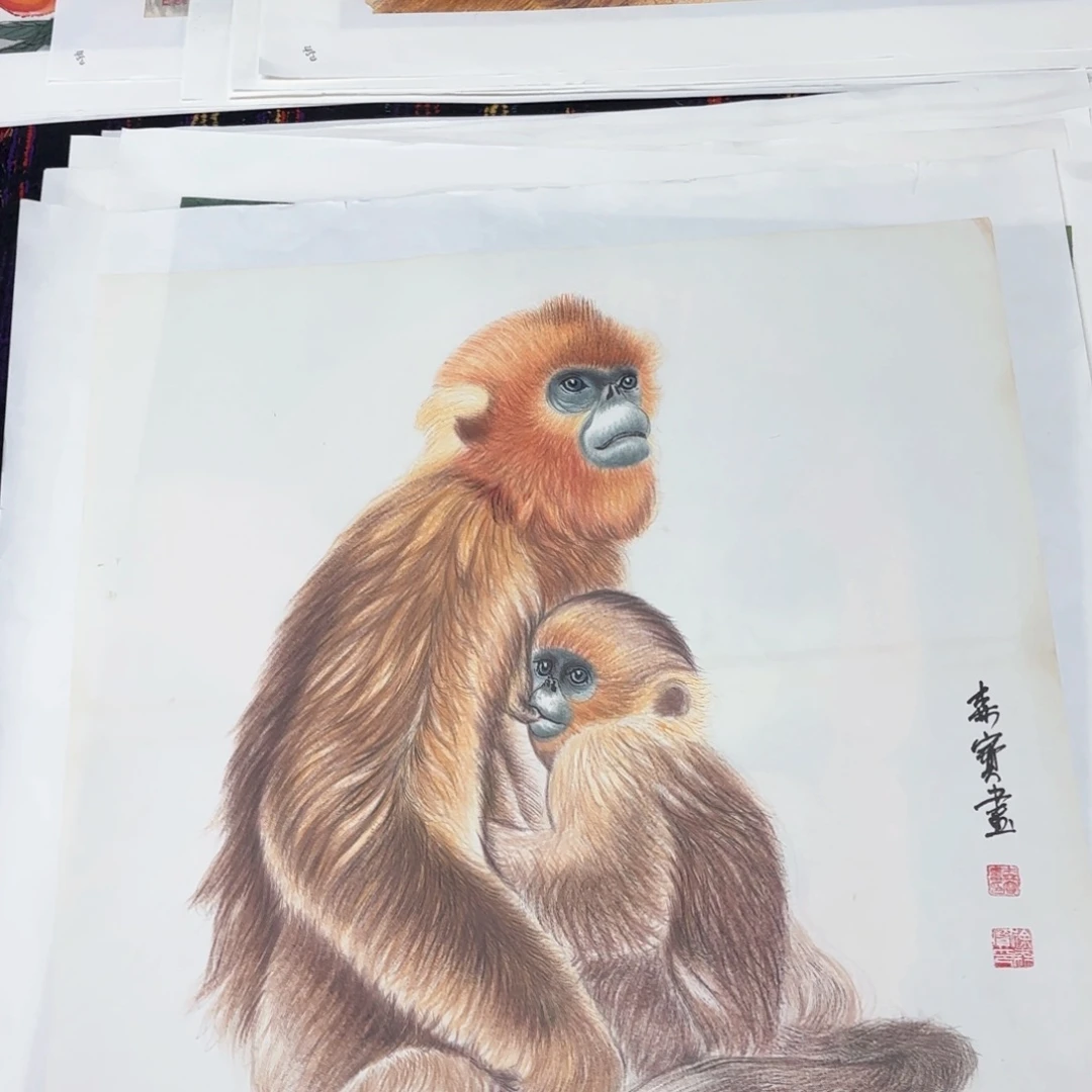 国画有**义徐森宝斗方作品