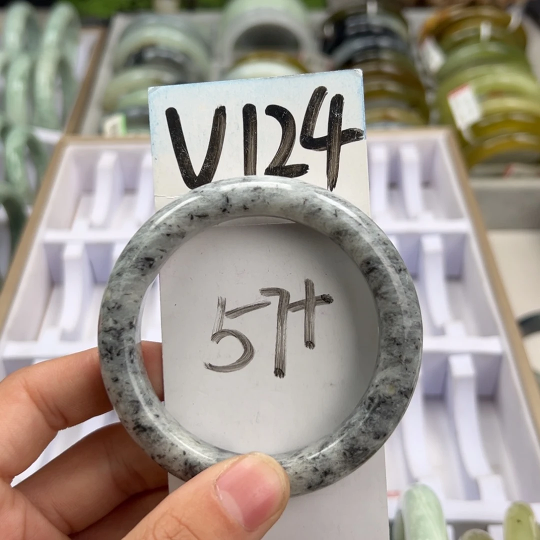 岫玉手镯未镶嵌天然岫玉微瑕