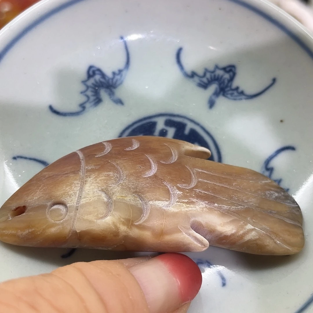 瓷片五福献寿小盘子