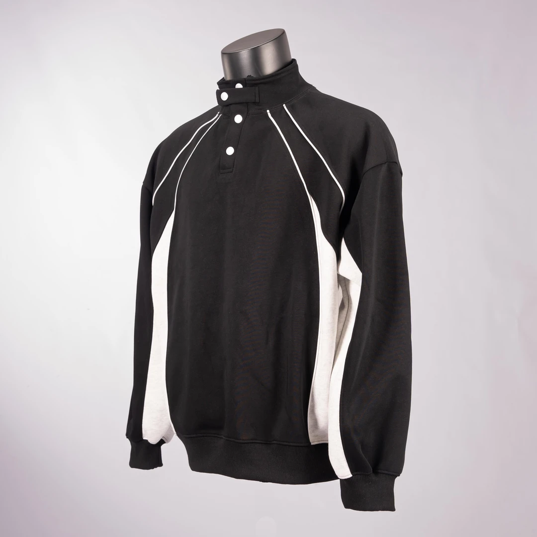 BFOV 美式学院风运动拼接立领卫衣宽松百搭外套【5846】