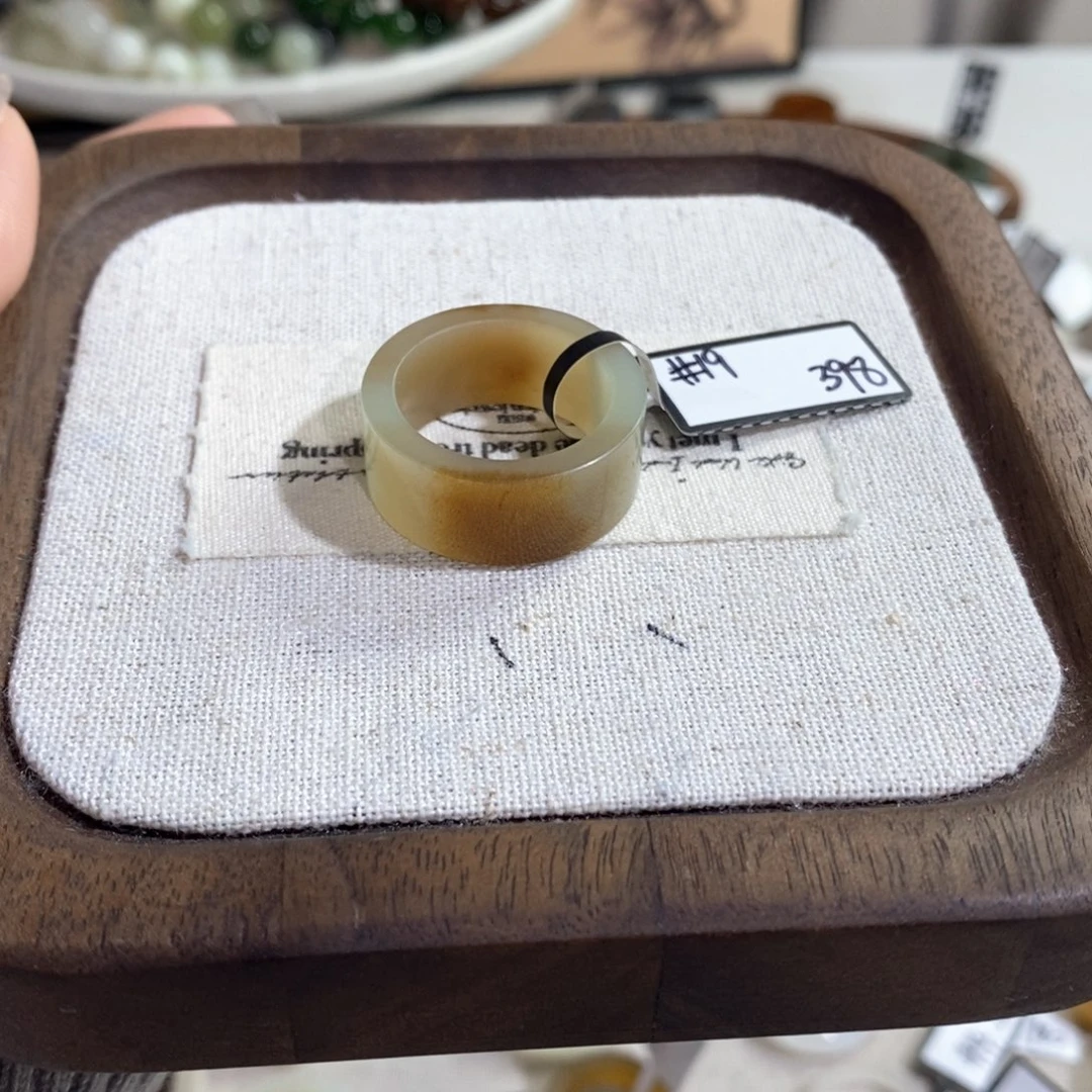 和田玉戒指未镶嵌圈口19