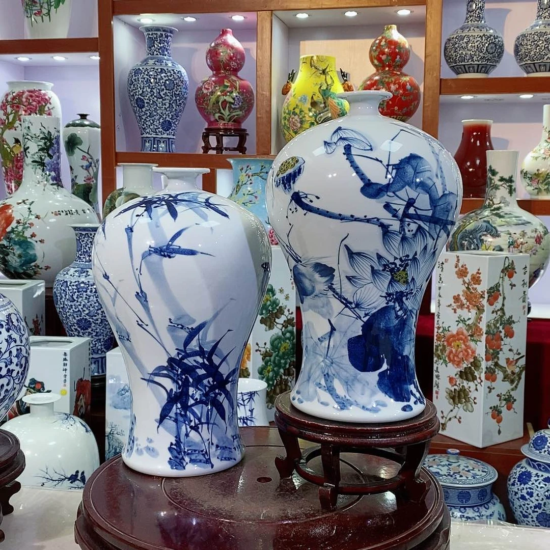 瓶手工手绘梅瓶青花