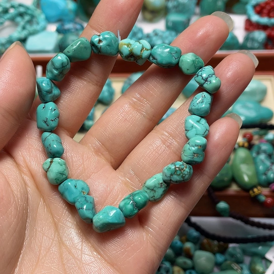 开***心绿松石未镶嵌手链