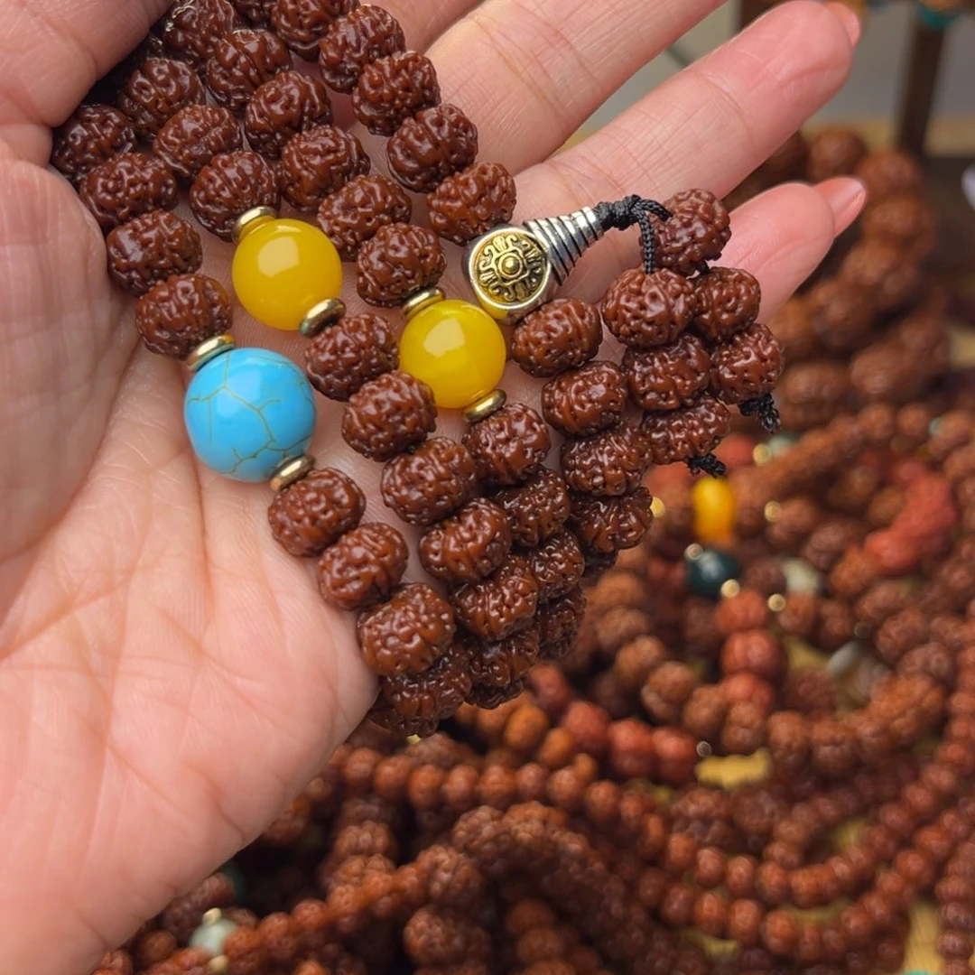 雨***晴机刷玉化包浆108颗手串