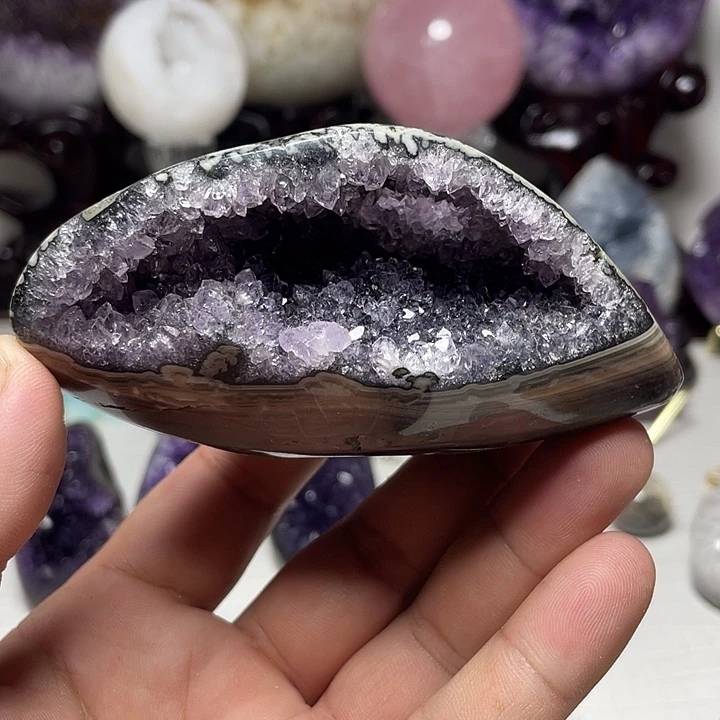 三***幸紫晶未镶嵌珠宝半成品