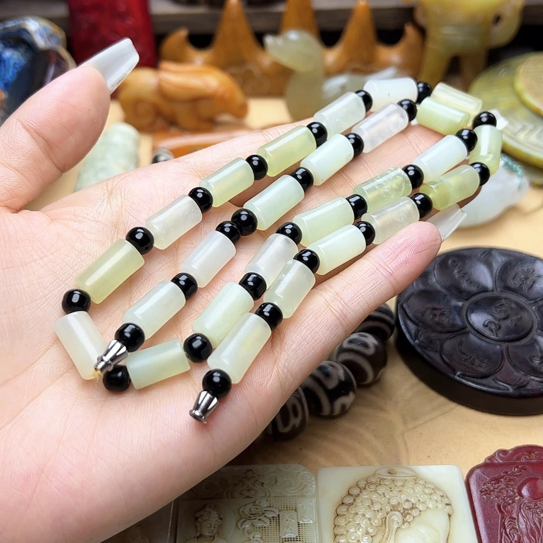 蛇纹石玉未镶嵌颈饰