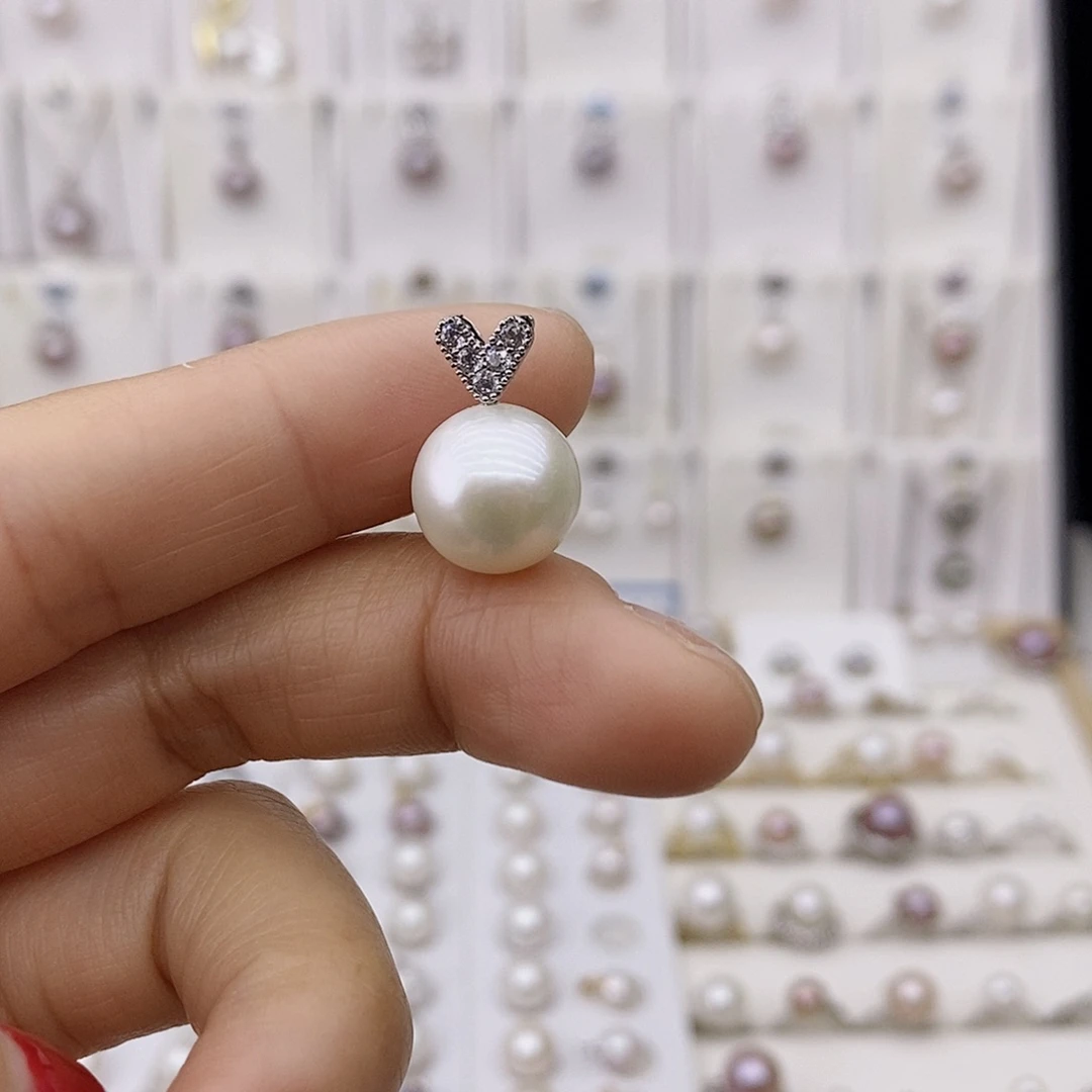合金淡水珍珠吊坠(不含链)