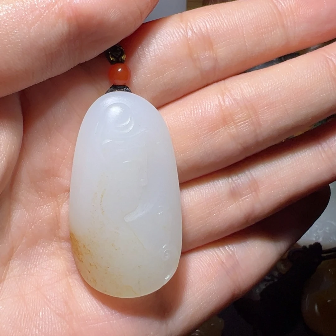 和田玉未镶嵌颈饰情*真