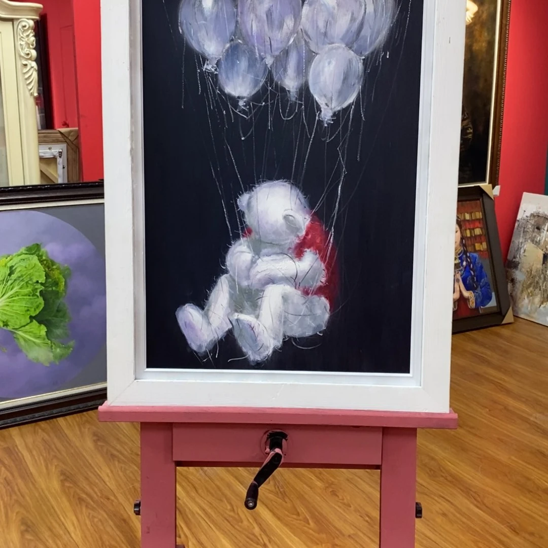 油画用****6韦天油画作品 小熊111111