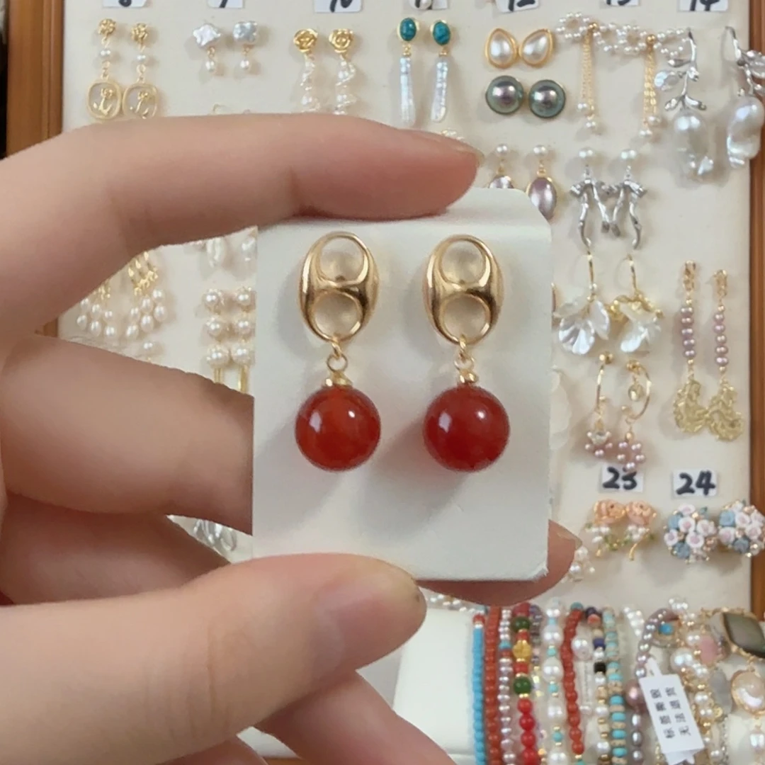 耳饰淡水珍珠银S925镶嵌