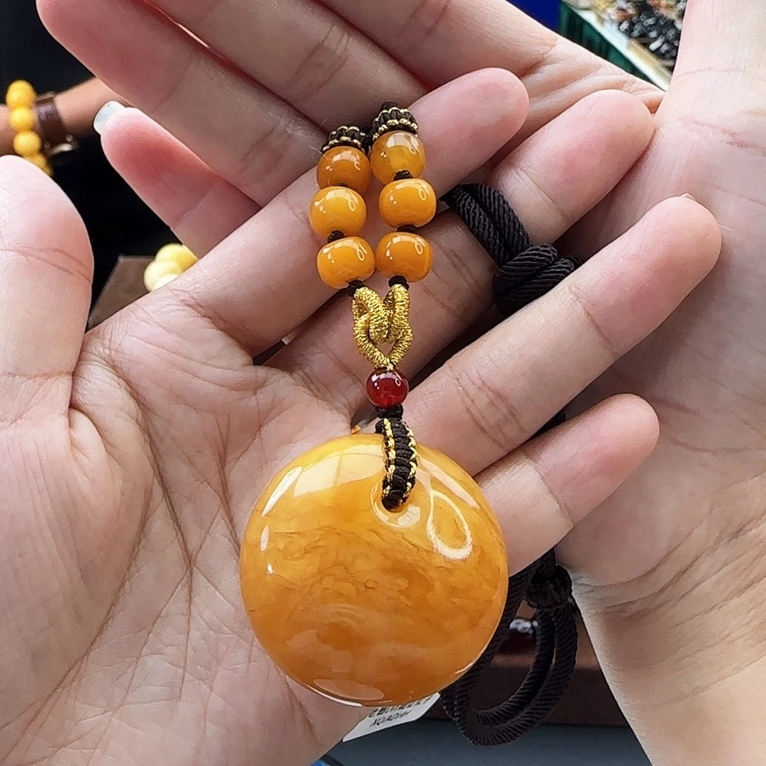 琥珀颈饰未镶嵌吊坠