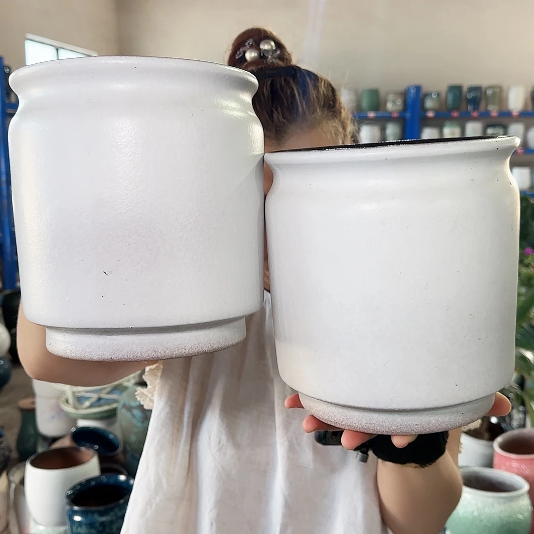 紫砂花盆高21口18