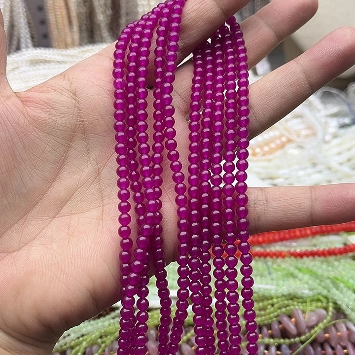 玛瑙/玉髓未镶嵌珠宝半成品一条4mm左右