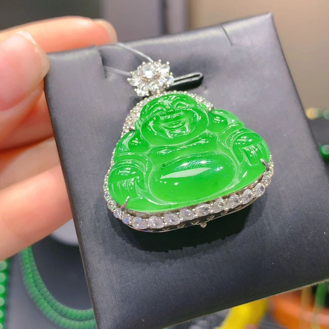 【闪购商品】翡翠颈饰银S925镶嵌7柒姐