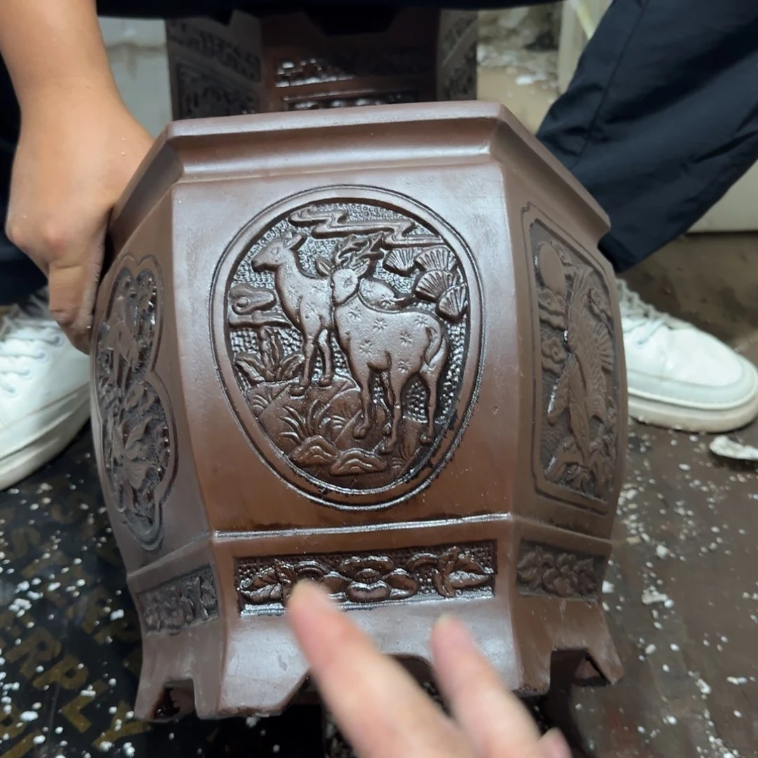 紫砂花盆口径23 20高度22