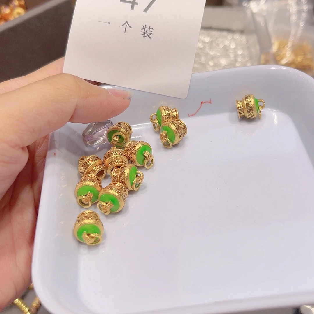 紫晶珠宝半成品银S925镀金镶嵌47