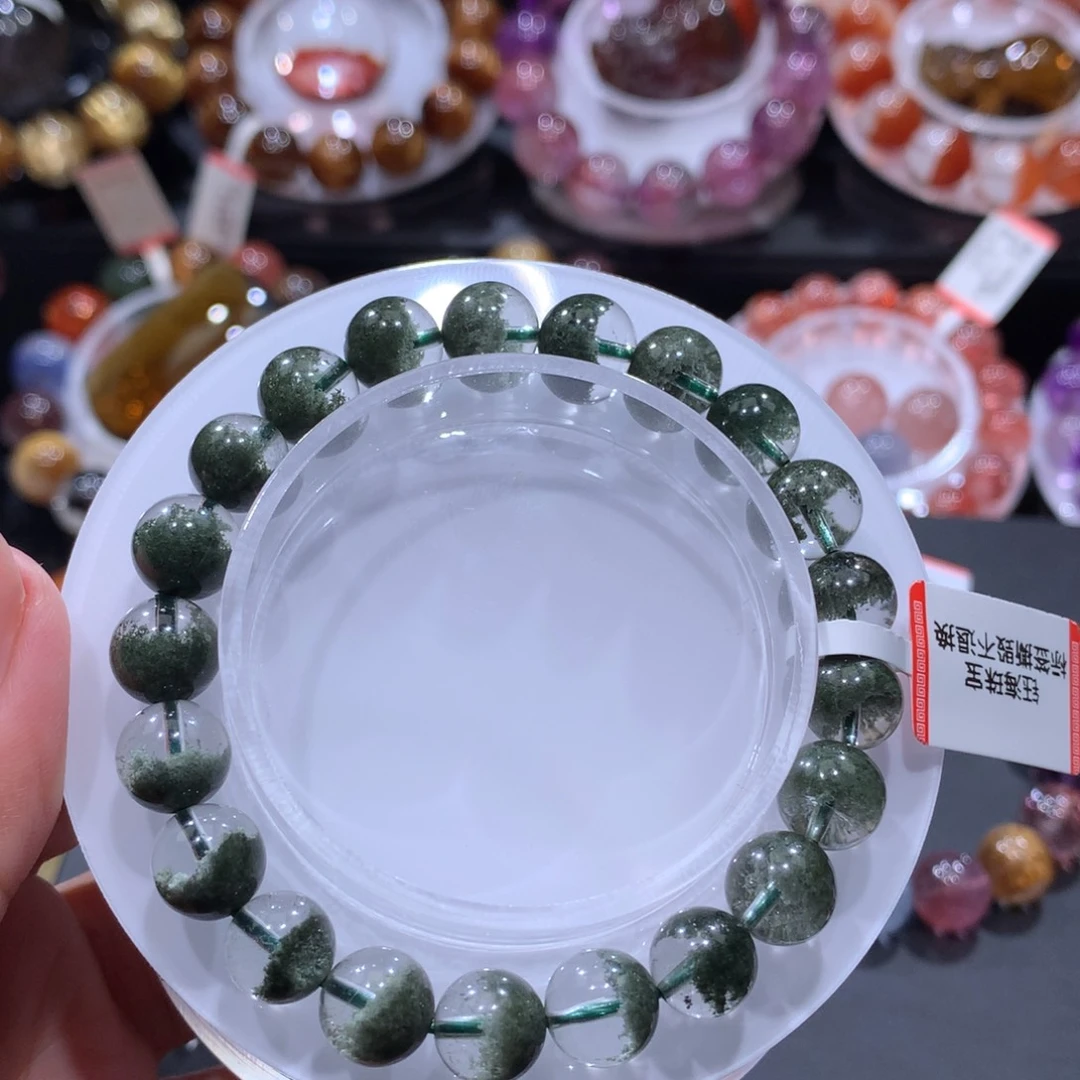 水晶手链未镶嵌绿幽灵聚宝盆9