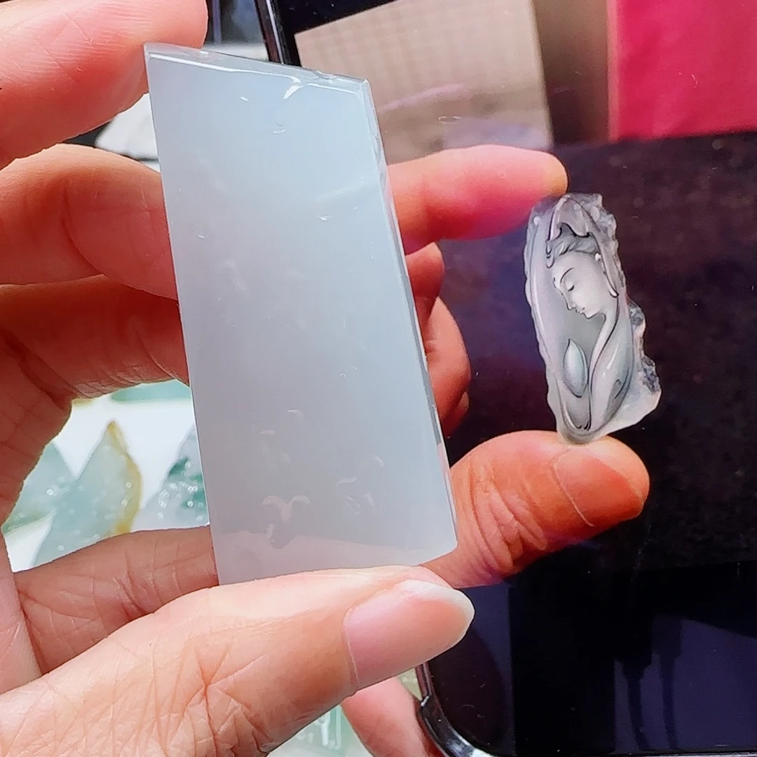 定制翡翠未镶嵌缅甸翡翠挂件