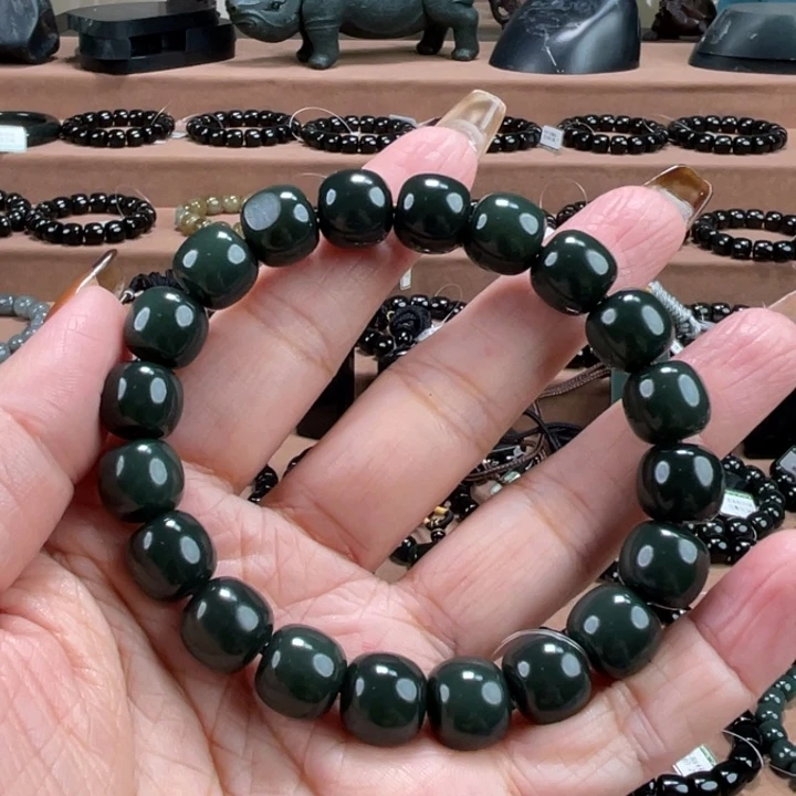 南***哥和田玉未镶嵌手链11特细