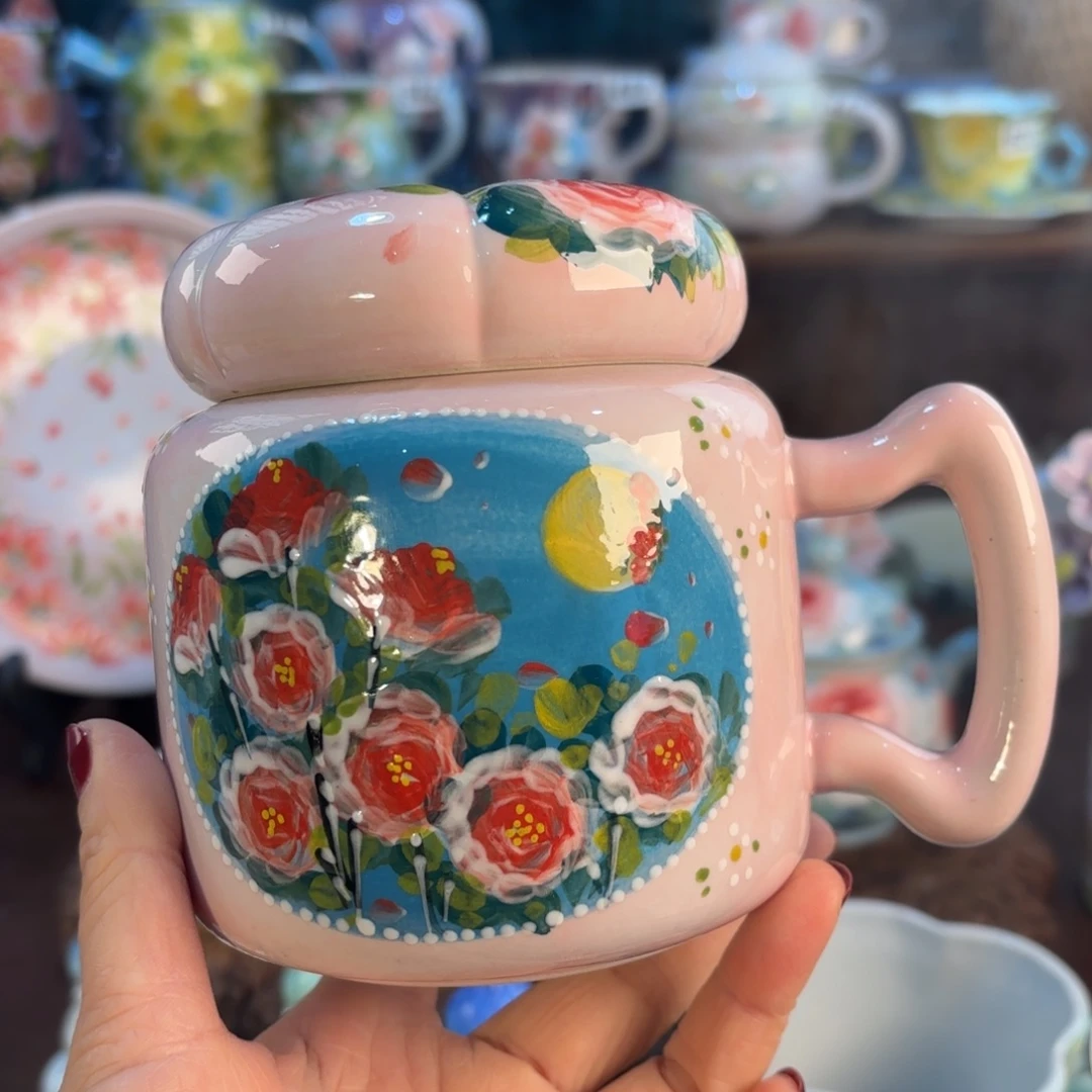 景德镇手绘高温釉下彩陶瓷茶具