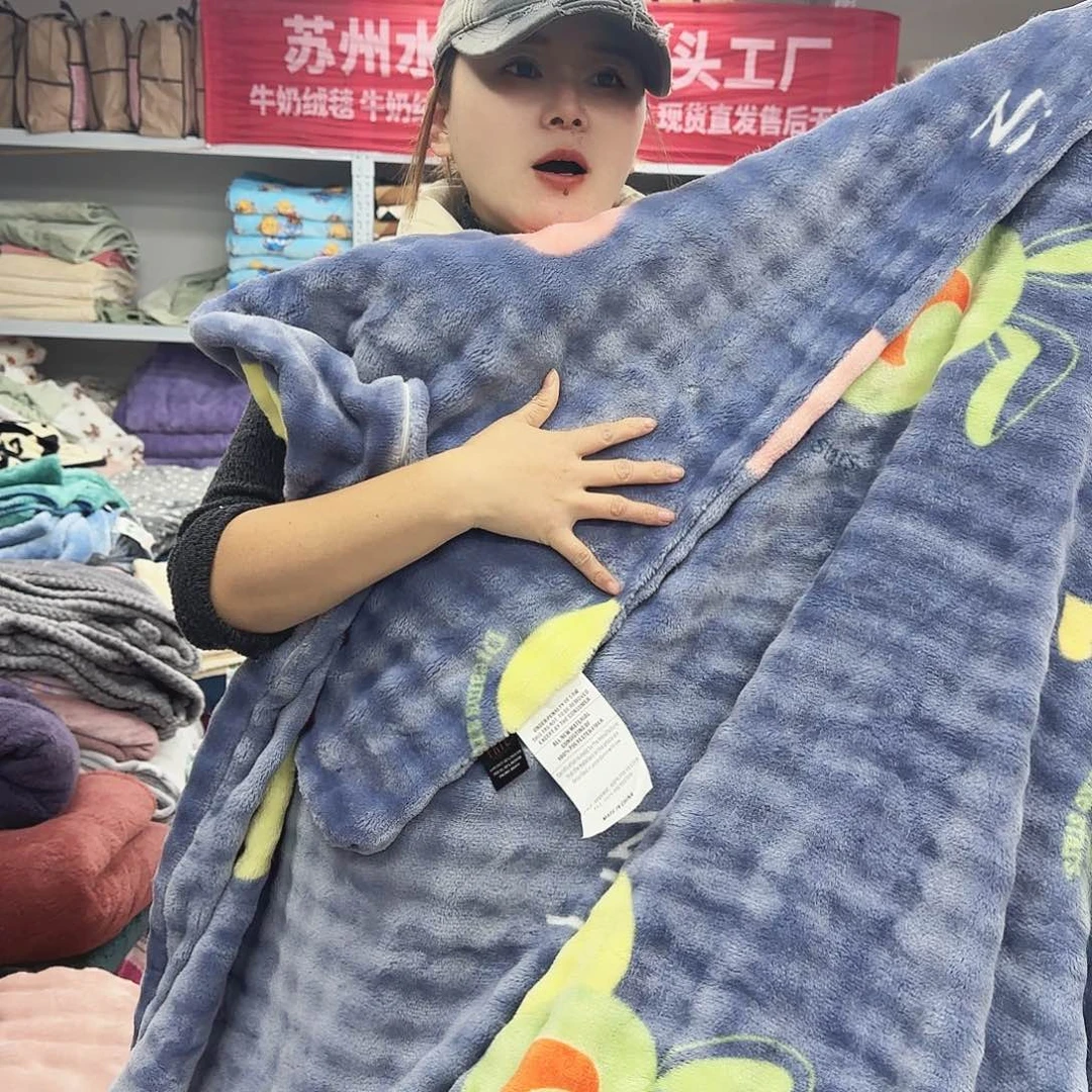 羊驼毛200.230泡泡云貂绒被套，有浮毛瑕疵