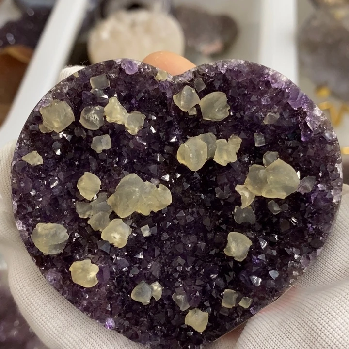 紫晶珠宝半成品未镶嵌