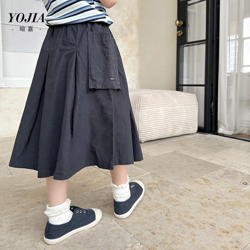 YOJIA【大裙摆】女童半身裙夏季2025新款洋气女孩短裙儿童裙子夏装
