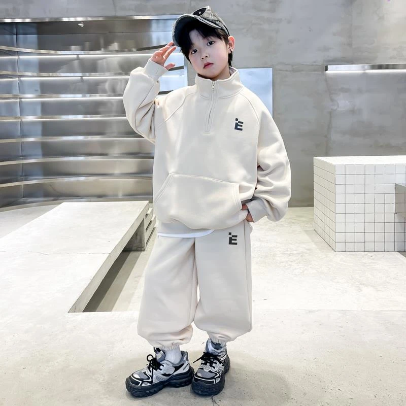 儿童装男童秋季卫衣套装2025新款大童春秋款男孩春季运动酷帅气潮