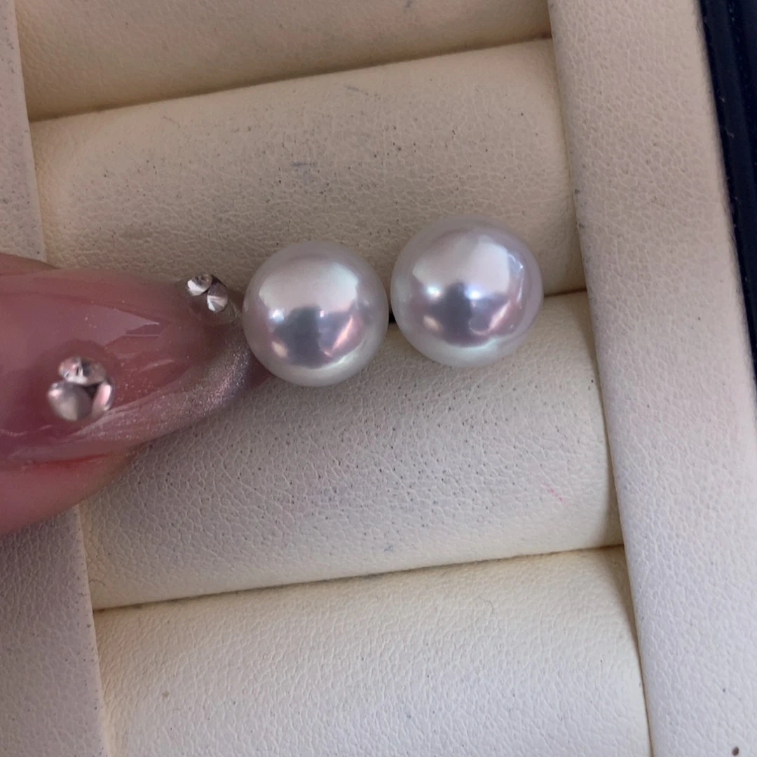 海水珍珠耳饰18K金镶嵌