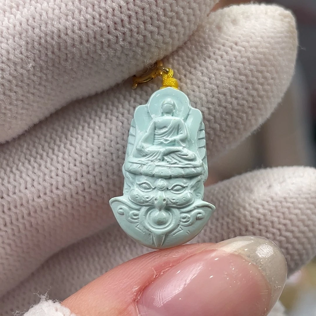 绿松石未镶嵌挂件