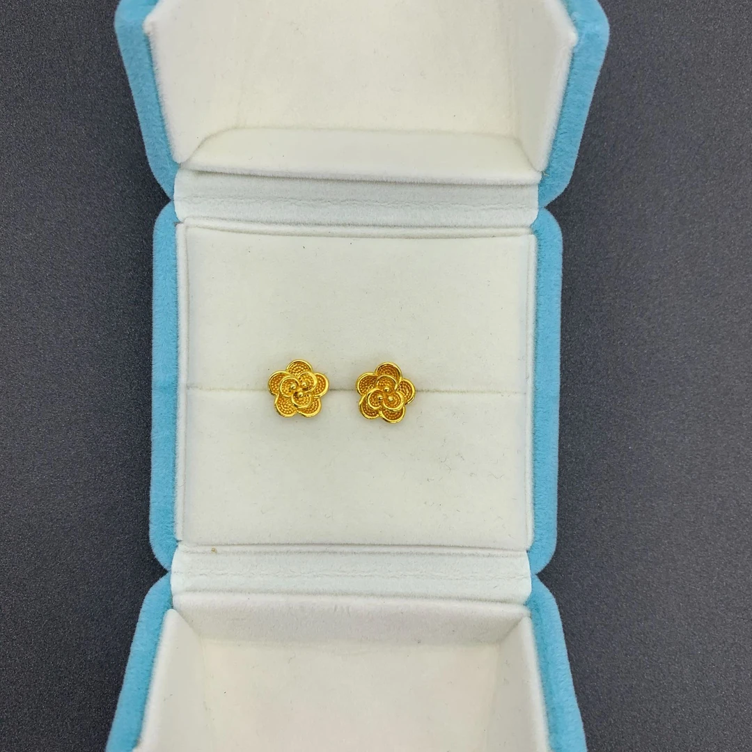 瑞福珠宝 手工镶嵌 百搭经典设计款耳饰 J674