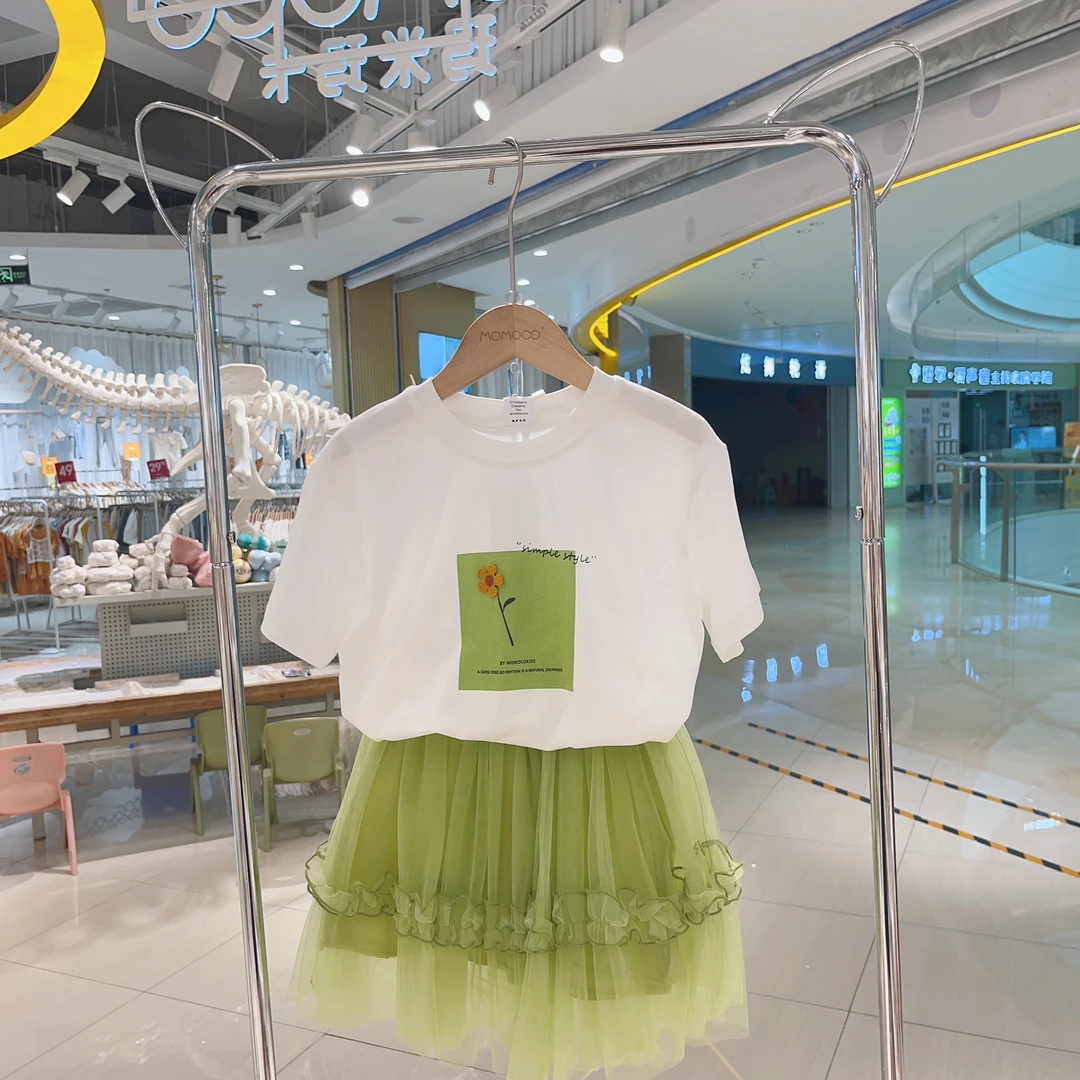MOMOCO女童夏季清新简约两件套76630580024