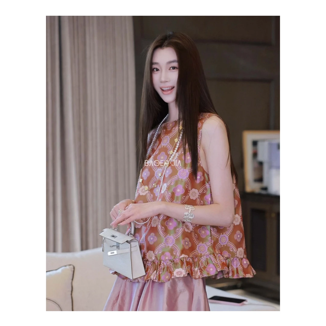 66-宝儿家含幂BJ89525204夏季新款穿搭蜀锦金刚经锦八方来财马甲