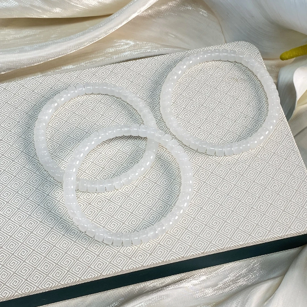 【不二】和田玉直切手串6mm+ (多样性发其一)