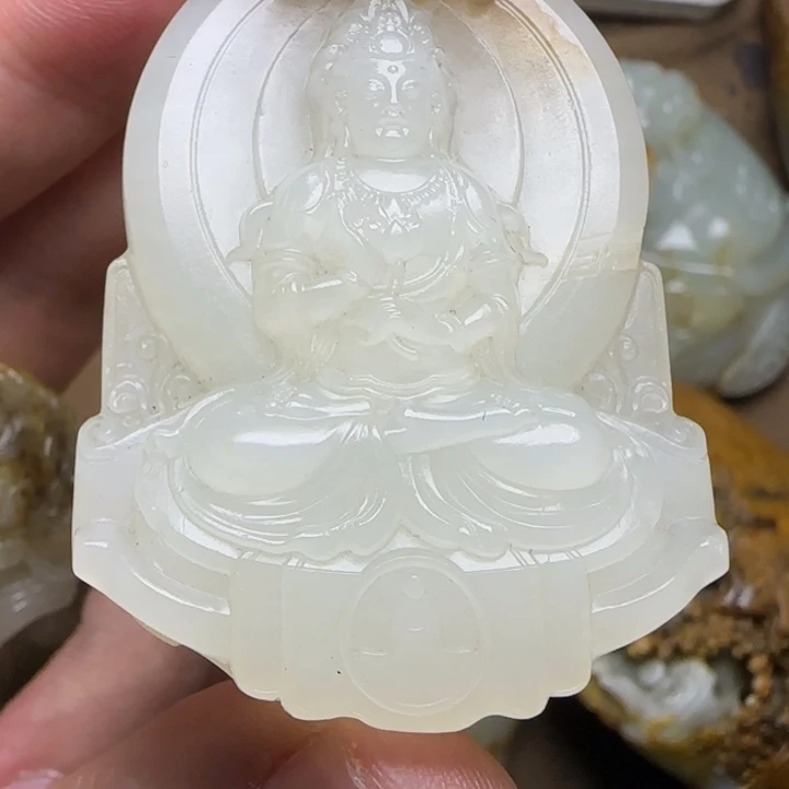 明***哥和田玉未镶嵌挂件