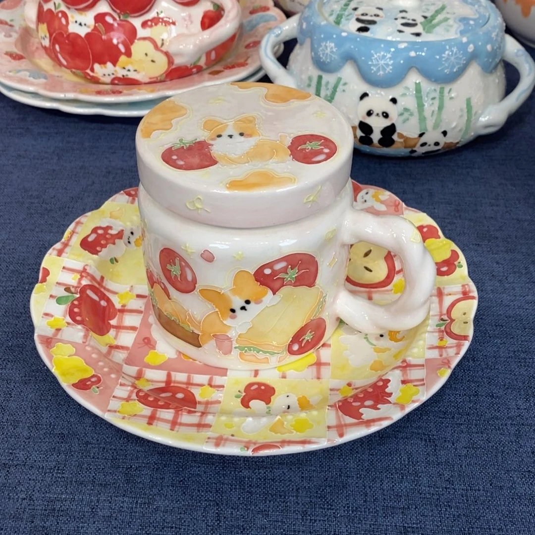 尾***姐瓷片小狗马克杯福利