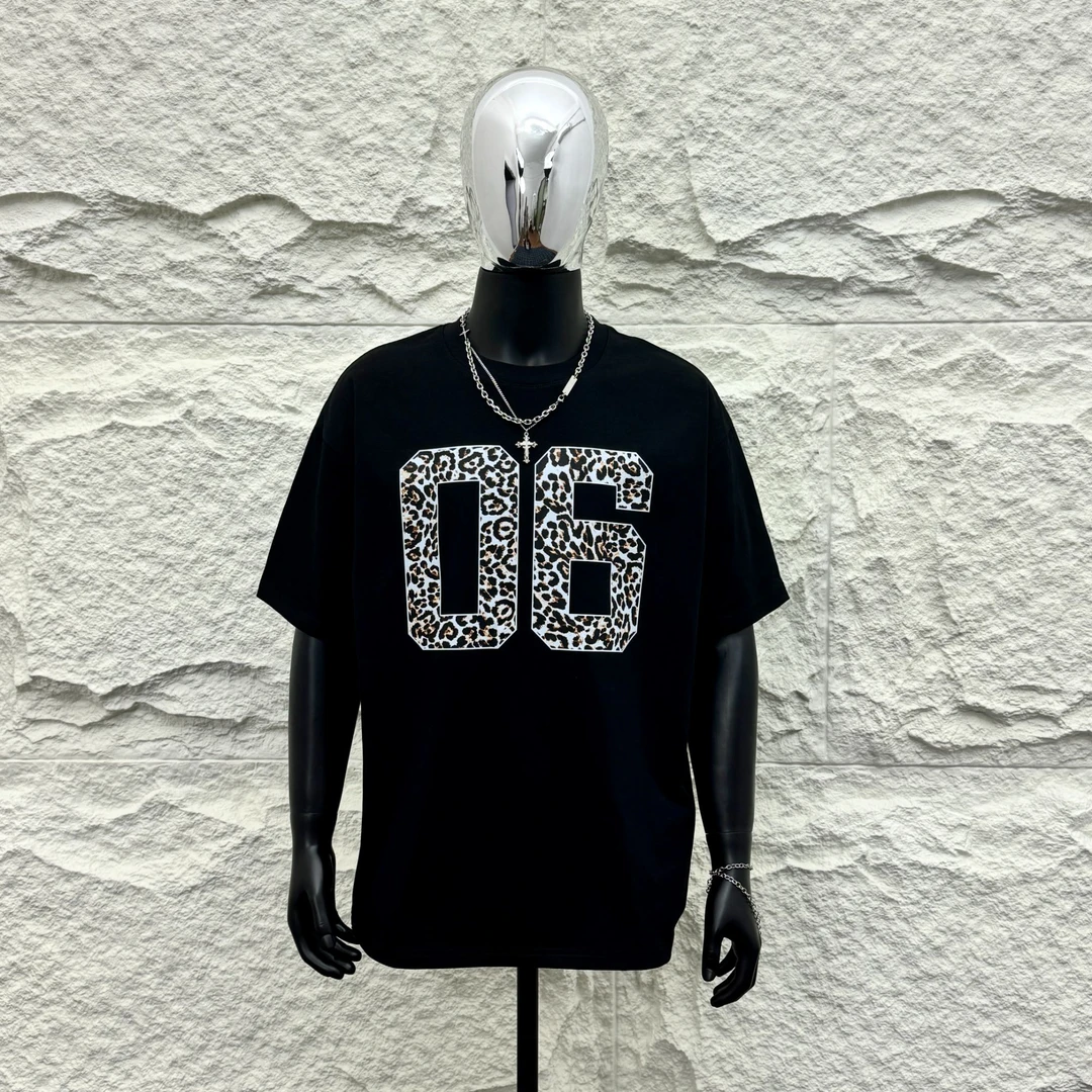 GIBOIIKAL100%纯棉美式字母印花短袖T恤女夏季复古宽松百搭半袖