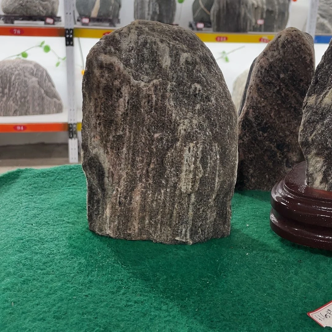 不***火石材靠山石平安石摆件