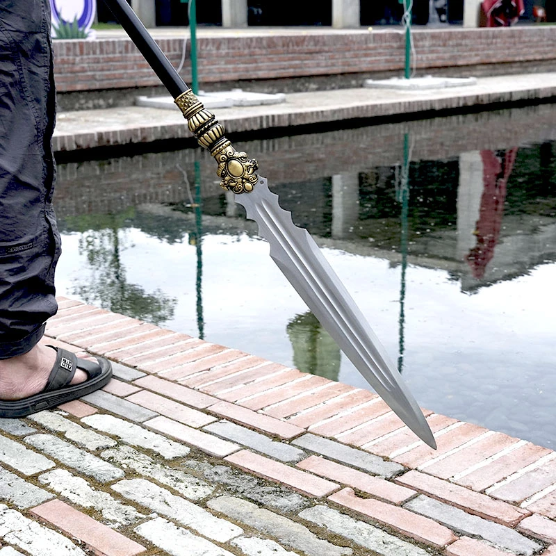 【黑龙胆】龙骨一体龙泉刀剑冷兵器十八般收藏宝刀宝剑未开刃