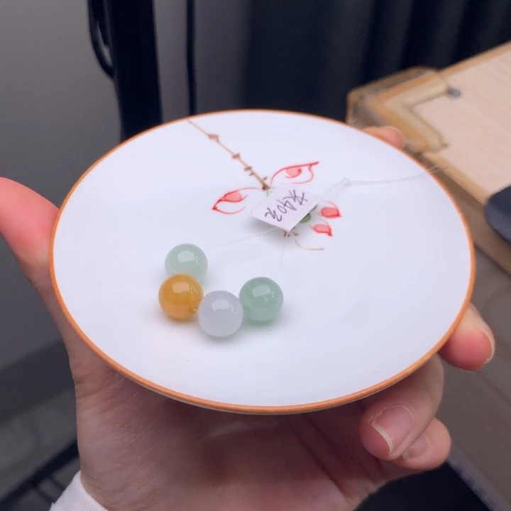 翡翠未镶嵌手链翡翠y1805 卡9.8