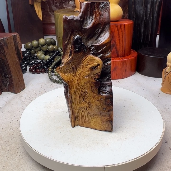 爱***初木非洲檀香底座摆件