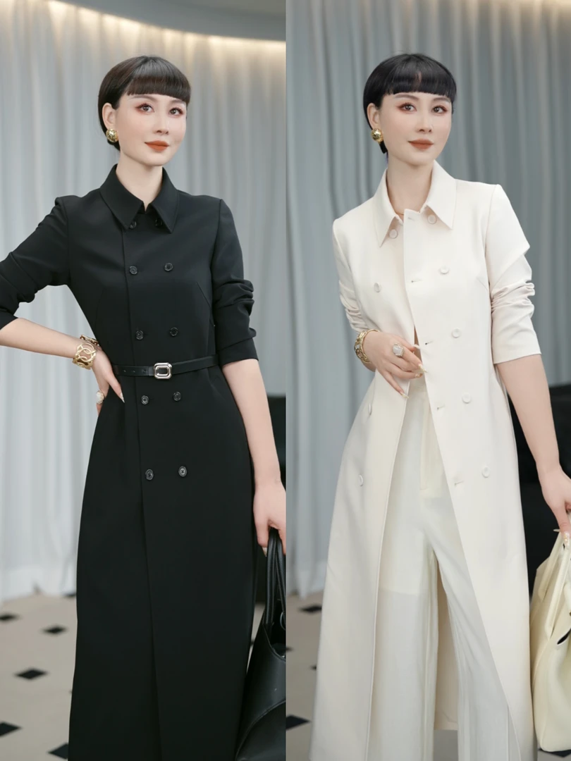 飒影-鹿歌时尚气质中长款风衣外套H51ZLA0338