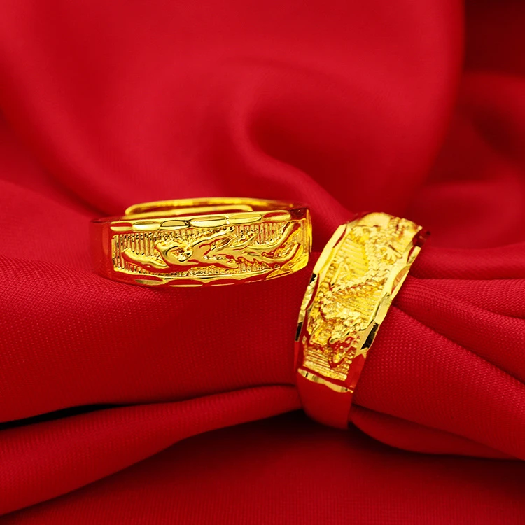 合金戒指 合金戒指【龙凤情侣戒】龙凤对戒个性爆款   可开口婚戒指