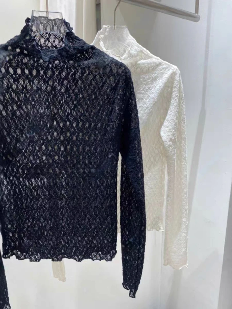蕾丝打底衫4个颜色