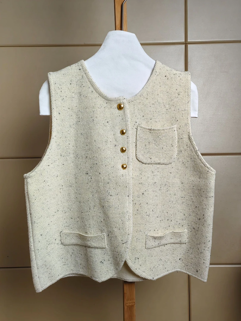 楠山家法式小香风秋冬女装新款春款坎肩外穿休闲背心马甲