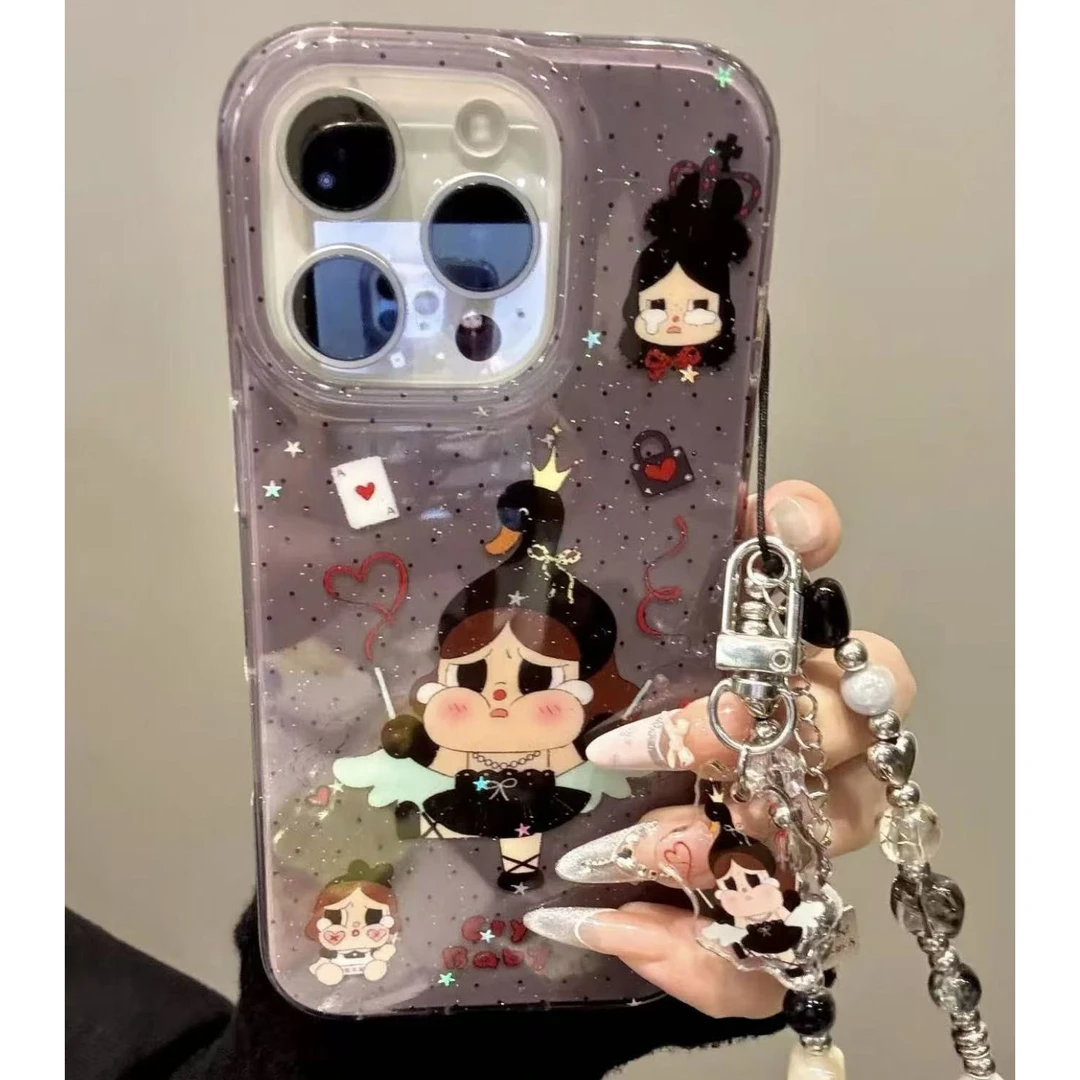 黑天鹅哭娃适用于苹果16promax手机壳iPhone15/14/13/12/xsmas/xr