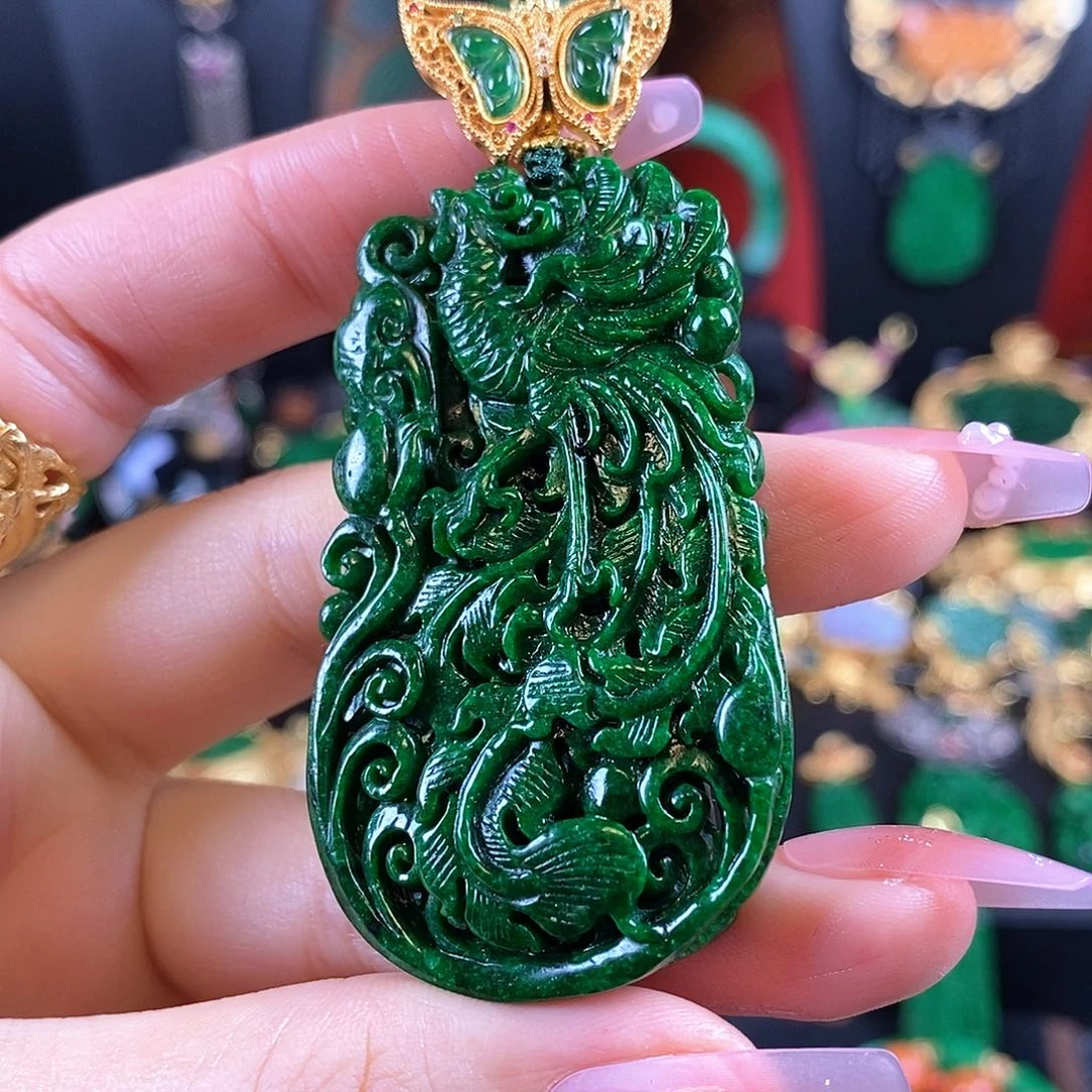 翡翠未镶嵌吊坠(赠链)吊坠