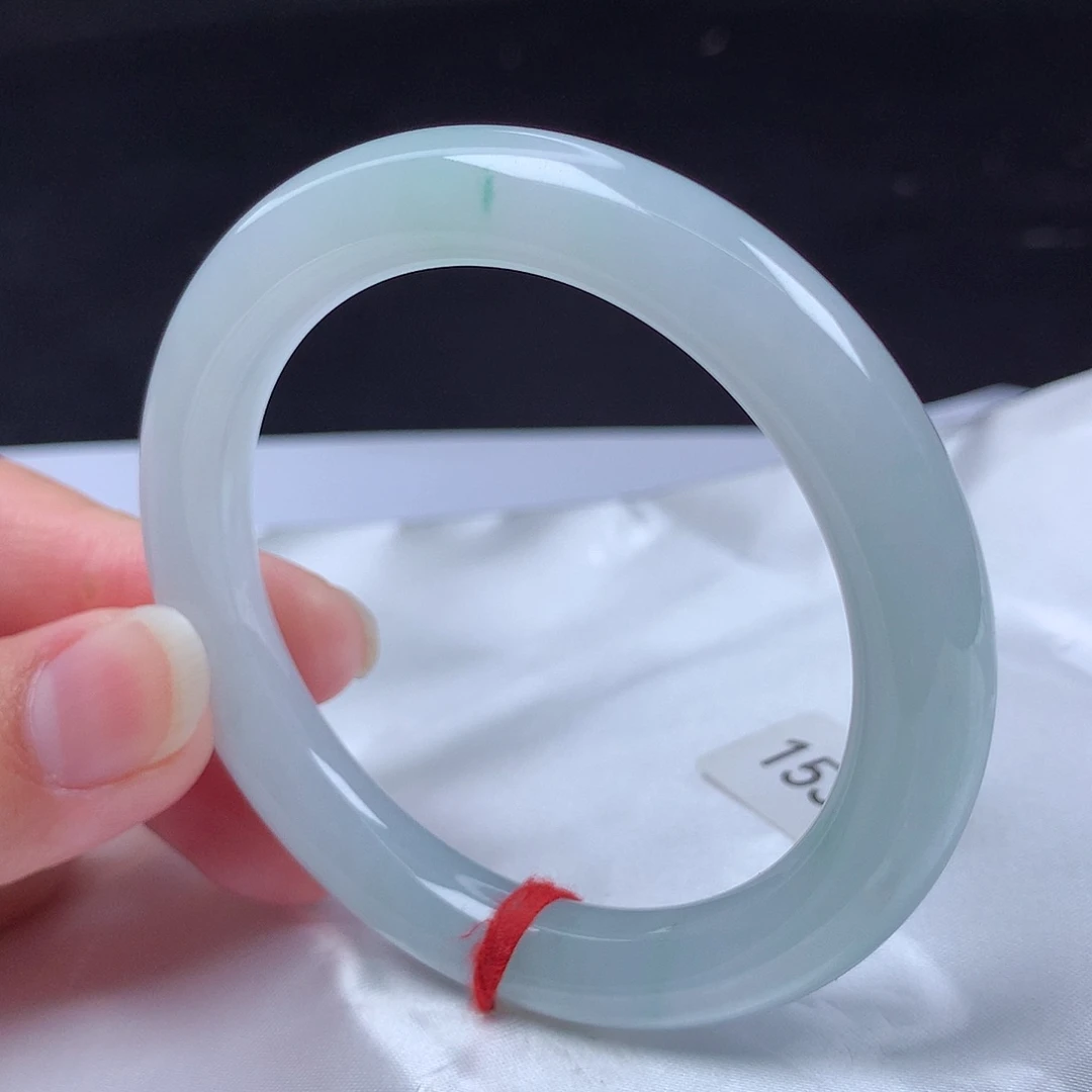 翡翠未镶嵌手镯52圆条s1530