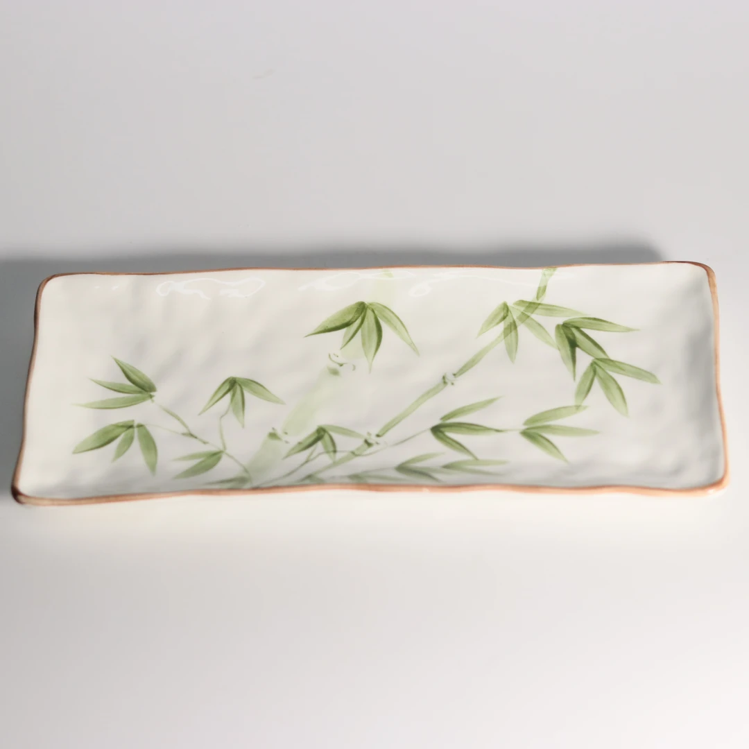 3月新298手绘竹子长盘